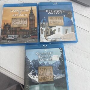 Best Of Europe Lot Of 3  Blu-ray Disc‎ Greece London Glacier Banff Jasper
